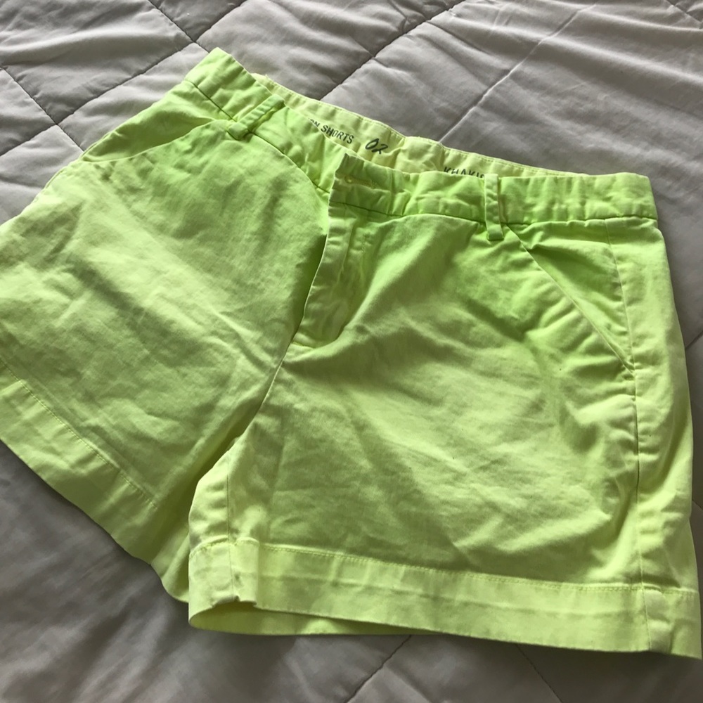 Hot neon Gap shorts
